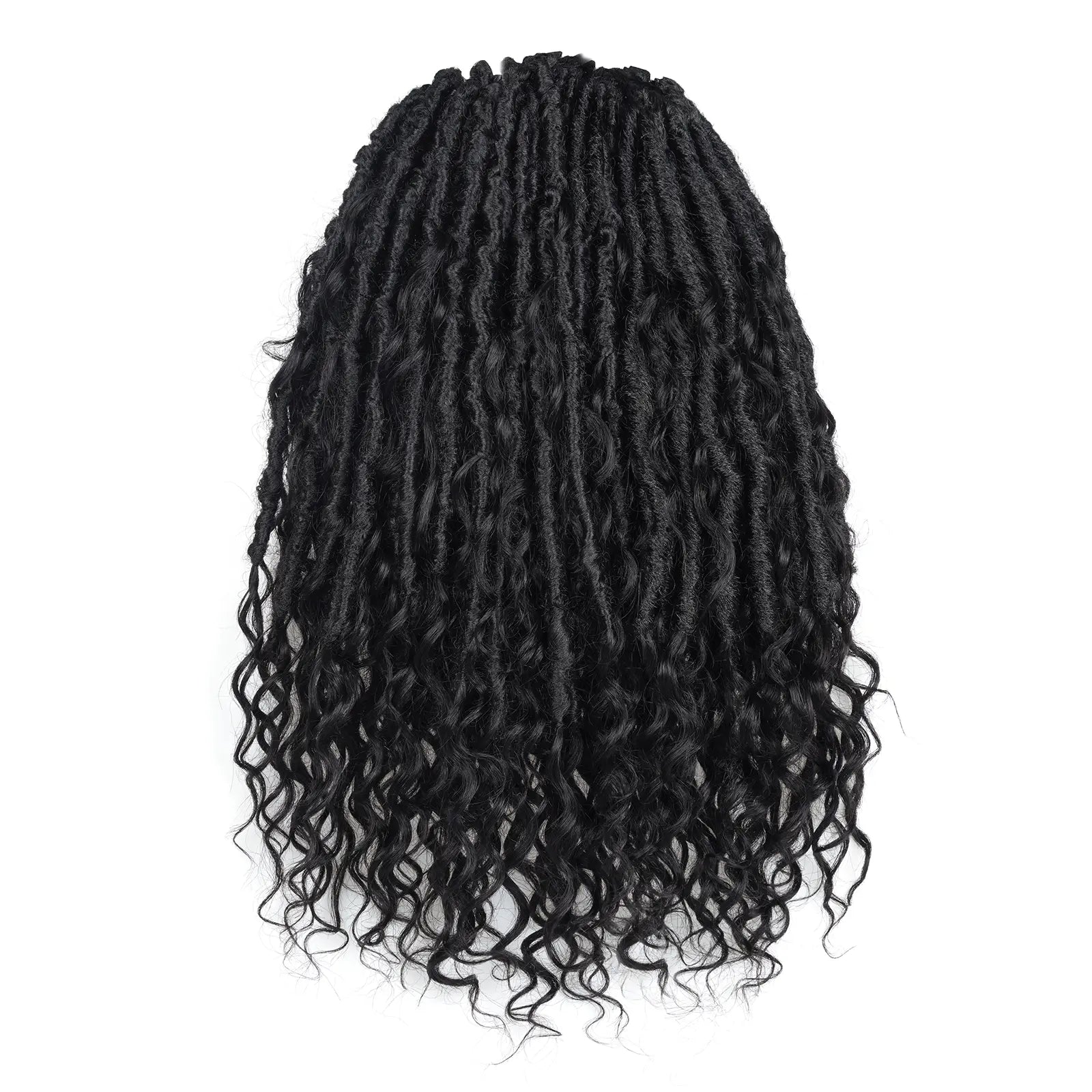 Toyotress Crochet Boho Locs Braiding Hair With Human Hair Curls Pre Looped Goddess Boho Dreadlocks Curly Full Ends Hair Extensions
